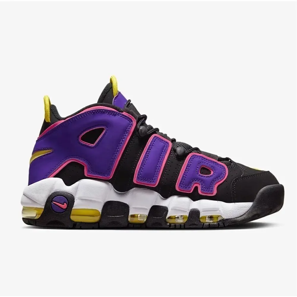 Nike Air More Uptempo '96-Black/Court Purple/Hyper Pink/Multi-NWB-Men 11.5 - Picture 2 of 10